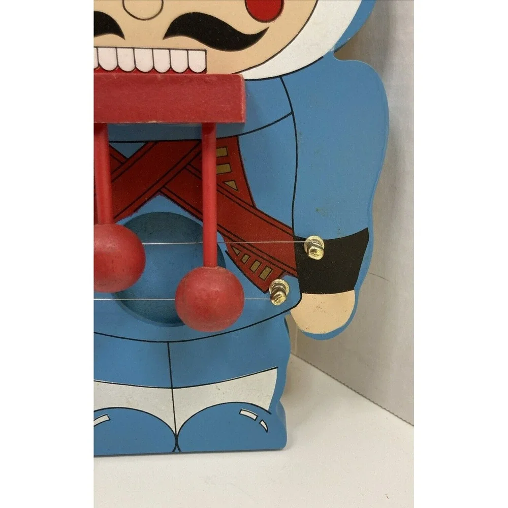 Vintage Nutcracker Toy Soldier Decorative Wall Hanging‎ with String Chimes 9 in